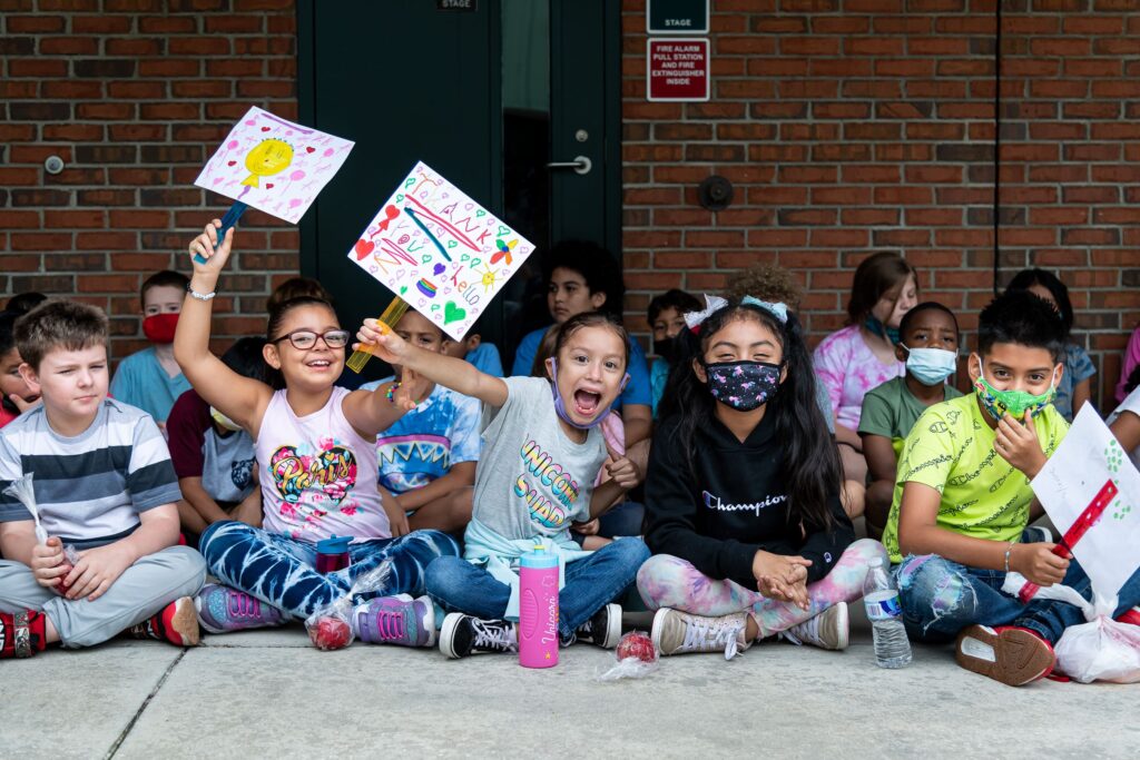 Children attending an event put on by Enchanted Backpack