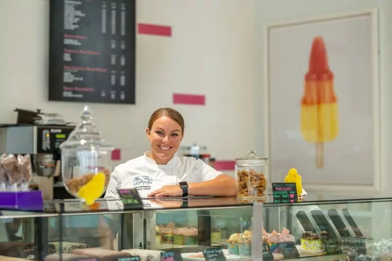Chef Keri photographed behind the counter at the World Equestrian Center in Ocala, FL