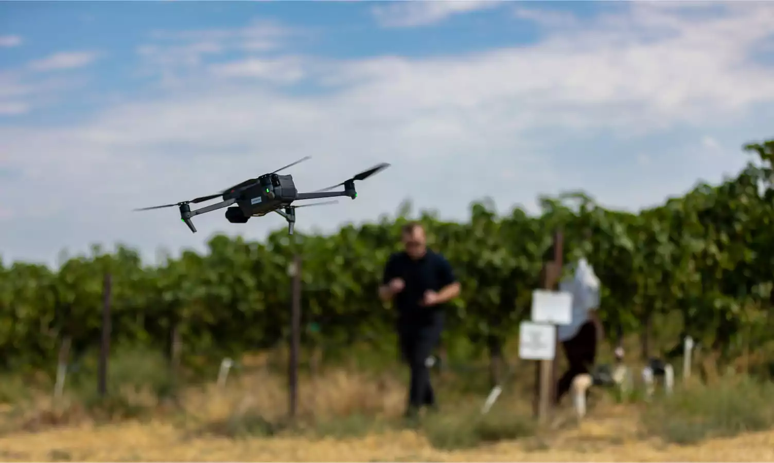 Camera drone in action capturing footage of the 2022 Food and Wine Festival at the World Equestrian Center