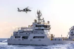 Helicopter flying over ship at sea | Adventure + Travel | Maven Photo and Film | Ocala, Florida