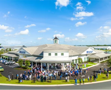 2022 WEC Vet ribbon cutting outdoor drone photography