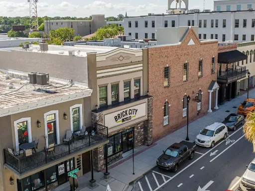 drone shot of downtown ocala florida