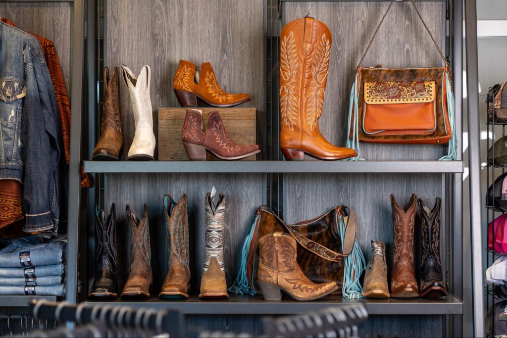 Ariat boots on display at the World Equestrian Center | Photography | Maven Photo + Film