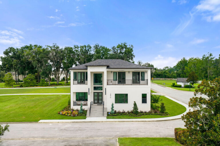 Elevated front view of the Antonia residence at Livingston Park in Ocala by MAVEN Photo + Film